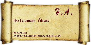Holczman Ákos névjegykártya