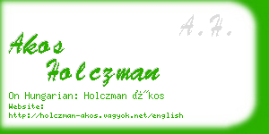 akos holczman business card